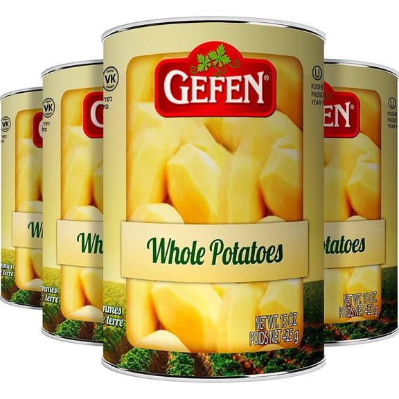 Gefen Whole Potatoes 15 Oz 4 Pack Ready To Eat! Kosher for Passover