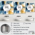 thumbnail image 4 of Designart "Fusion of Blue and Gold V" Fractals Square Mirror Wall Decor Transitional - Large Blue Square Bathroom Mirror - Square Printed Wall Mirror Art, 4 of 5