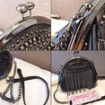 thumbnail image 4 of Women's Punk Style Women's Chain Shoulder Bag (Black), 4 of 5