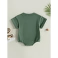 thumbnail image 4 of Txlixc Toddler Baby Boys Summer  Romper, Short Sleeve Solid Color Bodysuit Newborn Clothes, 4 of 8