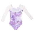 thumbnail image 4 of Gymnastics Leotards with Shorts Hairband Set Kids Girls Long Sleeve One Piece Sparkly Gymnastics Leotard Practice Outfits Dancewear 5-12T, 4 of 12