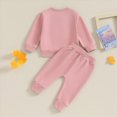thumbnail image 5 of HCNTES Baby Girl Clothes Fall Winter Toddler Baby Boy Girl Clothes Color Block Hooded Sweatshirt Pullover Jogger Pants 2Pcs Fall Winter Sweatsuit Outfit, 5 of 7