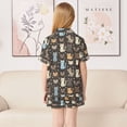 thumbnail image 6 of Pajama Set Cats Button-up Short-sleeved Shorts 2 Piece Casual Sleepwear, 6 of 7