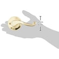 thumbnail image 2 of Schlage Dexter 1-3/8-in to 1-3/4-in Bright Brass Single Cylinder Lever Entry Door Interior Handles, 2 of 2