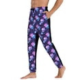 thumbnail image 3 of Kdxio Skull starry sky flower leaf Pattern Joggers,Sweatpants for Men with Pockets-X-Large, 3 of 5