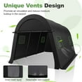 thumbnail image 4 of COBIZI 10x15 Heavy Duty Carport Canopy Portable Garage with Double Zippered Roll-up Doors & Vents, Round Style Roof Car Canopy Car Garage Upgrade Waterproof for Cars, Boats, Trucks, Gray, 4 of 13