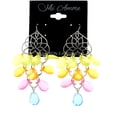 thumbnail image 2 of Mi Amore Multicolor Faceted Acrylic Accent Dangle-Earrings Silver-Tone, 2 of 4
