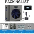 thumbnail image 3 of Varpoolfaye Pool Heaters for Above Ground Pool 16000 BTU Swimming Pool Heat Pump for Inground Pool Heater 5000 Gallon 5KW Heating and Cooling Mode WiFi Control 110V 120V 60Hz, 3 of 10