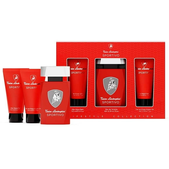 Set Fragancias Caballero Tonino Lamborghini Lifestyle-Sportivo 125ml + 100ml G de B + 100ml B