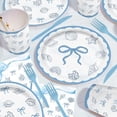 thumbnail image 6 of 172Pcs Seashell Party Supplies Include Seashell banner-Seashell Party Plates-Napkins-Cups-Straw-Cutlery and Beach Tablecloth for The Summer I Turned Pretty Party Decor for 24 GuestS, 6 of 6