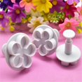 thumbnail image 4 of 3Pcs Flower Plunger Cookie Cutter DIY Blossom Flower Cake Fondant Cake Mold, 4 of 6
