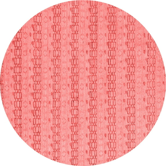 Ahgly Company Indoor Round Abstract Red Modern Area Rugs, 3' Round