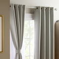 thumbnail image 3 of TOWN & COUNTRY LUXE Oslo Double Layer Indoor Curtains, Room Darkening and Sheer, Grommet Top, Energy Efficient, 2-Pack Set, 52"x96", Grey, 3 of 12