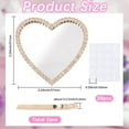 thumbnail image 2 of 1 caja de 2 espejos de maquillaje para teléfono, fundas para espejo, dijes para teléfono, diamantes de imitación dorados, corazón de cristal, calcomanías para maquillaje de smartphone., 2 of 5