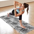 thumbnail image 6 of Gray Highland Cow Bird Pattern Hot Yoga Mat Towel Non Slip for Hot Yoga - Quick-Drying Yoga Mat Cover with 4 Corner Pockets with Travel Bag - Hot Yoga Towel Non Slip 74"x26", 6 of 6
