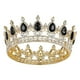 thumbnail image 1 of Tiara Minnieouse de boda hecha a mano de aleación dorada con diamante negro, 1 of 6