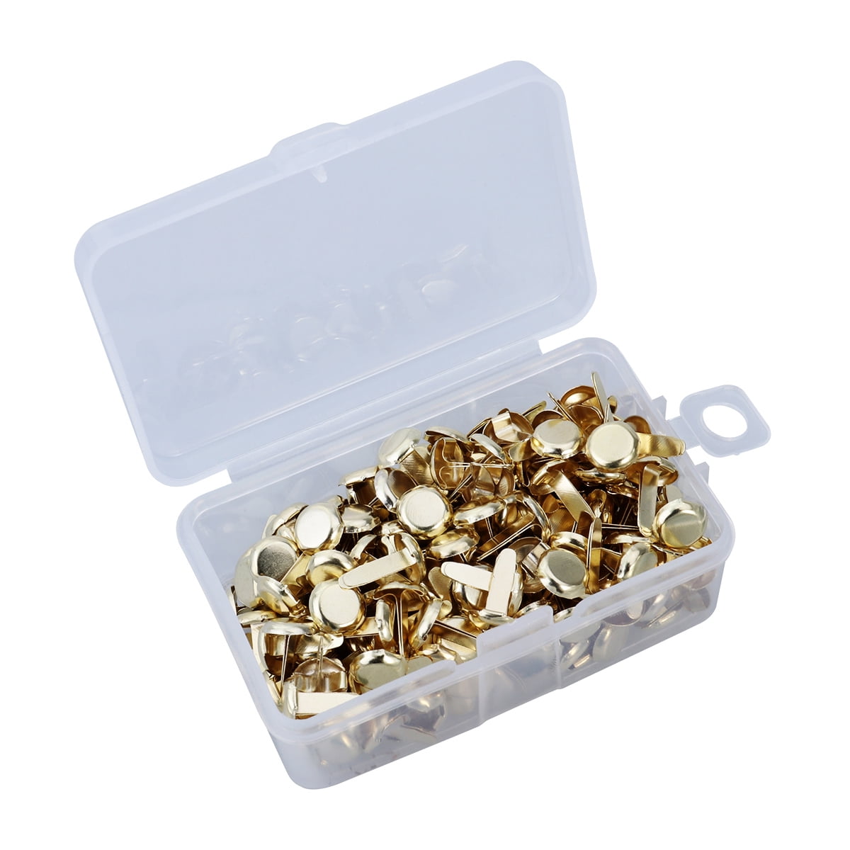 Aooba 100 PCS Mini Brads Gold Paper Fasteners, Round Brass Metal Brads for  Art Crafting, Decorative Scrapbooking DIY, 8x15mm (100 pcs)