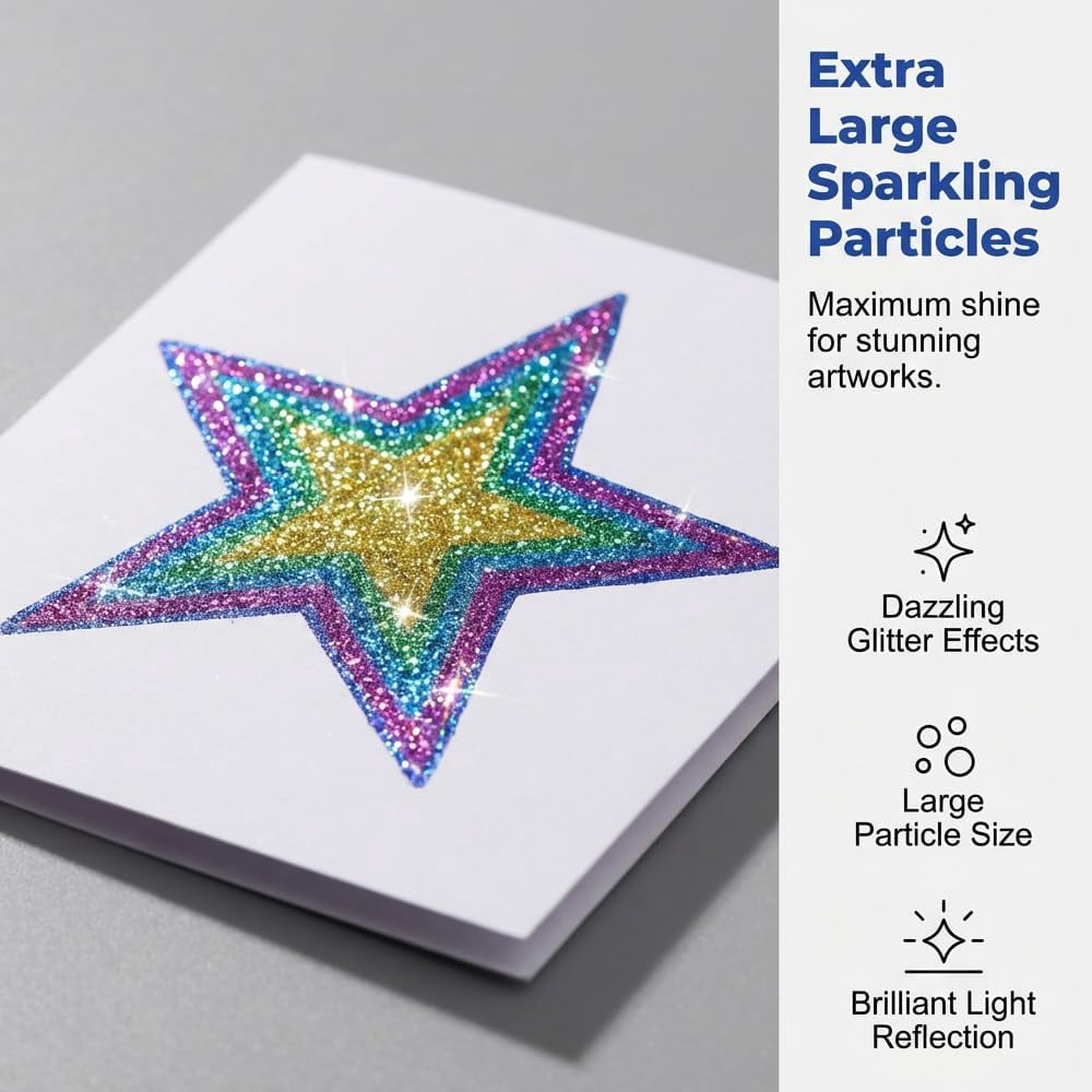 Glitter Acrylic Marker Pens 0.7mm Fine Tip Sparkly Paint for DIY Craft (36 Colors)