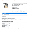 thumbnail image 2 of Front Right Window Motor - Compatible with 1988 - 1999 GMC C1500 1989 1990 1991 1992 1993 1994 1995 1996 1997 1998, 2 of 2