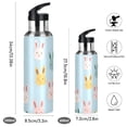 thumbnail image 2 of Yayeee 33oz Insulated Water Bottle Double Wall Stainless Steel with Flip Straw Lid, Cute Rabbits, 2 of 7
