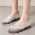 thumbnail image 4 of Women Hollow Knit Mom Slip On Shoes, Breathable Old Beijing Cloth Flats Soft Non Slip Low Sole, 4 of 4