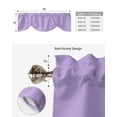 thumbnail image 6 of Fsddascl Purple Tie Up Valance Curtains for Windows, Kitchen Curtains Window Treatments, Modern Pure Lavender Purple Short Window Shades Valances for Bedroom Bathroom Cafe 42"x12", 6 of 7