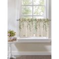 thumbnail image 4 of Watercolor Floral 2 Panel Kitchen Curtains for Small Windows, Spring Leaves Flowers Botanical Beige Bathroom Tier Curtain, Short Window Treatment for Bedroom/Living Room 55"x36", 4 of 6