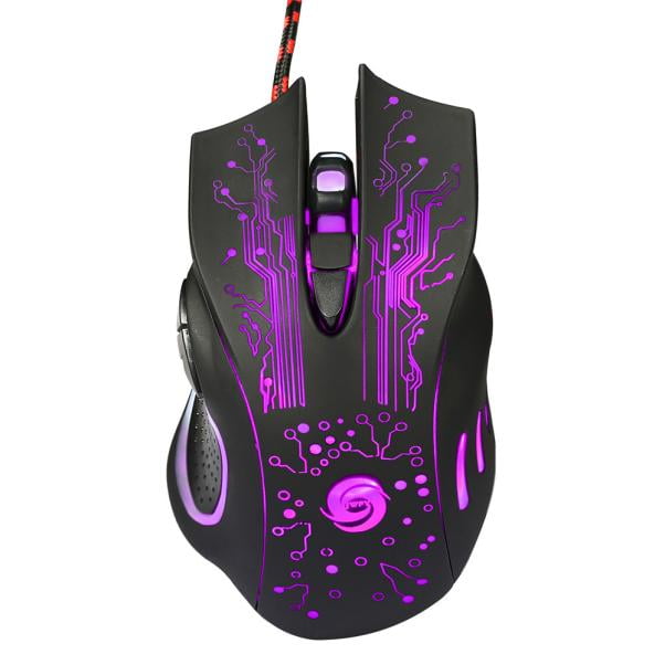 5500DPI LED Optical USB Wired Gaming Mouse 7 Buttons Gamer Laptop Computer NI5L 