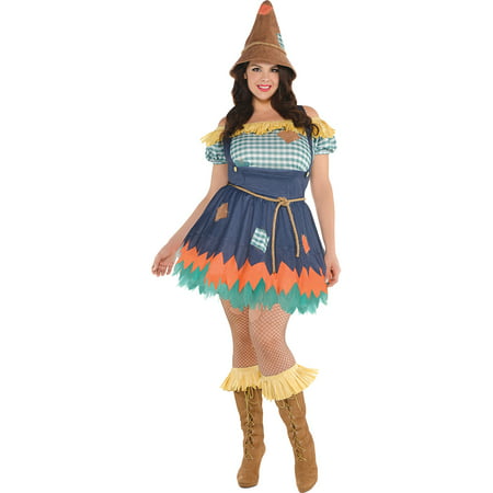 Scarecrow Halloween Costume for Women, Wizard of Oz, Plus Size, with Accessories