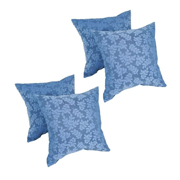 Blazing Needles 17-inch Square Polyester Outdoor Throw Pillows (Set of 4)