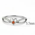 thumbnail image 2 of High polished (no plating) Stainless Steel Ring with AAA Grade CZ in Orange for Women Style DA235, 2 of 5