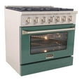 thumbnail image 3 of Kucht Professional 36" Modern Stainless Steel Natural Gas Range in Green/Silver, 3 of 19