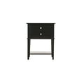 thumbnail image 3 of Homestock Neo-Classical Nostalgia Nightstand with Shelf - Dovetailed Drawers for Bedroom Storage, Stylish Nickel Hardware, Floor Mountable-Color:Black, 3 of 7