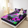thumbnail image 4 of Feelyou Fuchsia Mushroom Twin Sheet Sets, Mystic Eye Print Bedding, 3pcs, 4 of 7