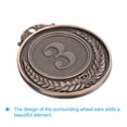thumbnail image 3 of Uxcell 3rd Award Medals, Round Flat Metal Medals with Wheat Pattern, Copper 6Pcs, 3 of 6