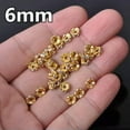thumbnail image 4 of U8MO 50pcs 5/6/8/10/12mm Rondelle Gold/Silver Crystal Rhinestones Metal Spacer Beads-Gold-6mm, 4 of 9