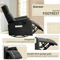 thumbnail image 4 of Korser Swivel Rocker Recliner Chair for Small Spaces Chenille for Living Room,Black, 4 of 7