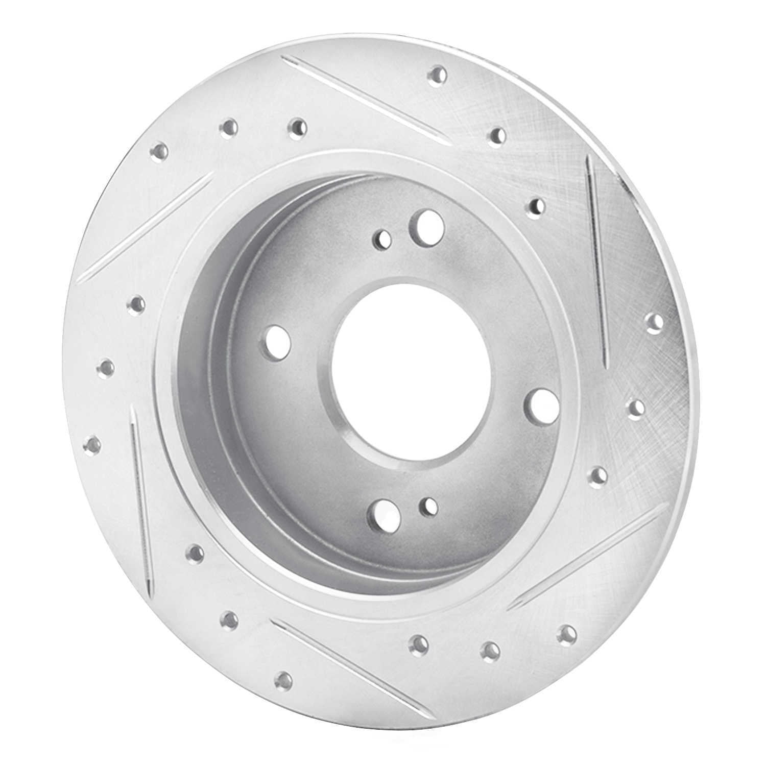 Dynamic Friction Company 631-67012L DFC Brake Rotor - Drilled And Slotted - Silver