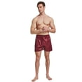 thumbnail image 2 of TONY AND CANDICE Men's Satin Boxer Briefs Pack, Silk Feeling Sleep Shorts Adult Underwear (L, Multi2-4 Pack ), 2 of 5