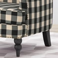 thumbnail image 3 of GDF Studio Eve Contemporary Fabric Upholstered Club Chair with Nailhead Trim, Black Checkerboard, 3 of 6