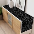 thumbnail image 4 of Abstract Style Table Runner - 60 Inch Long, Kitchen Dining Table Runner Dresser Scarves, Black Face Line Modern Character Art Farmhouse Decor for Coffee Tables Wedding Party Banquet, 4 of 8