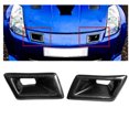 thumbnail image 2 of Para Nissan 350Z Z33 2003-2009, cubierta de ventilación de aire del capó del motor delantero, parachoques, molduras de fibra de carbono, marco del conducto de salida superior del automóvil, 2 of 5
