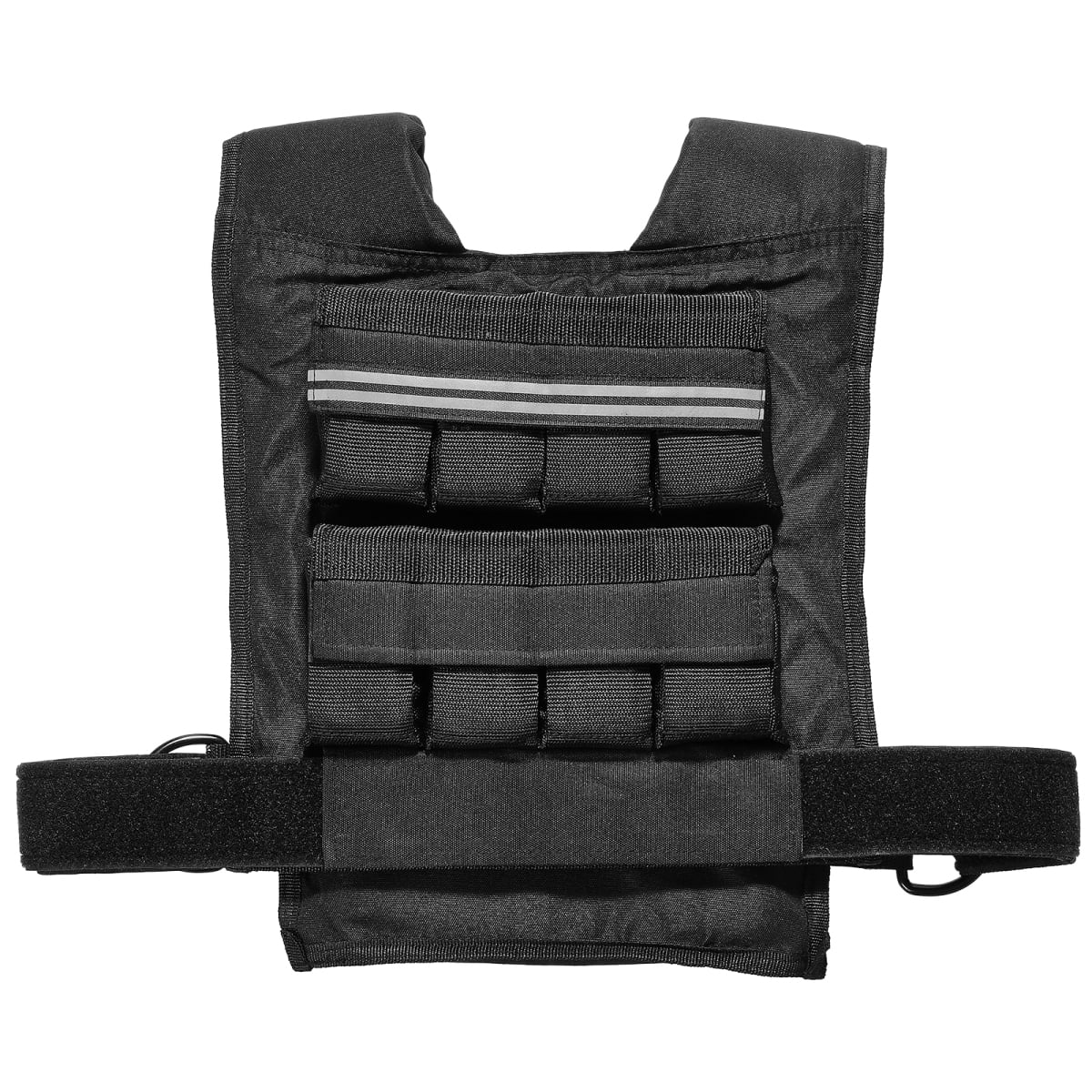 ZHICHUN 35lb Adjustable Weighted Vest for Men & Women, Strength Training Running Equipment with 16 Removable Iron Blocks, Quick-Release Buckle & Reflective Stripes (Black)