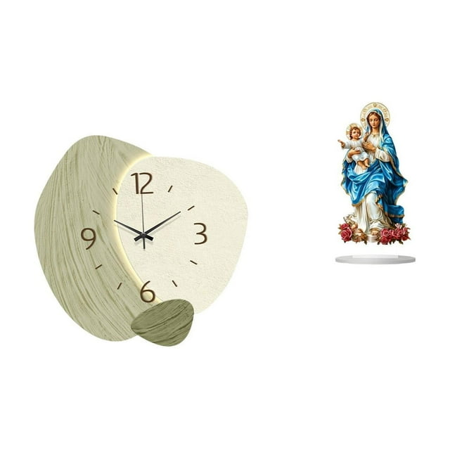 Reloj de pared silencioso, reloj decorativo, letrero de mesa, decoración de escritorio de acrílico, material ligero, adecuado para oficina, hogar, aul