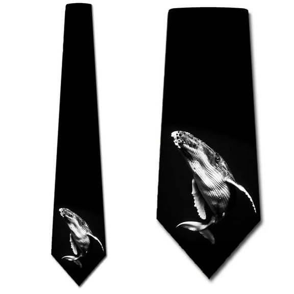 Whale Ties Mens Ocean Animals Necktie by Three Rooker