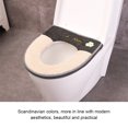 thumbnail image 3 of Yuarrent Cubierta de asiento de inodoro, Protector de pelusas con cremallera para baño, almohadillas para taburete público, alfombrilla Suministros de limpieza para el hogar beis negro, 3 of 6