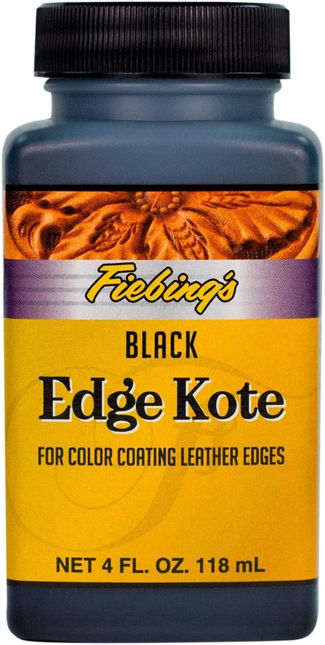 (2 pack) Fiebingâ€™s Edge Kote, 4 Oz. - Color Coats Leather Edges - Black