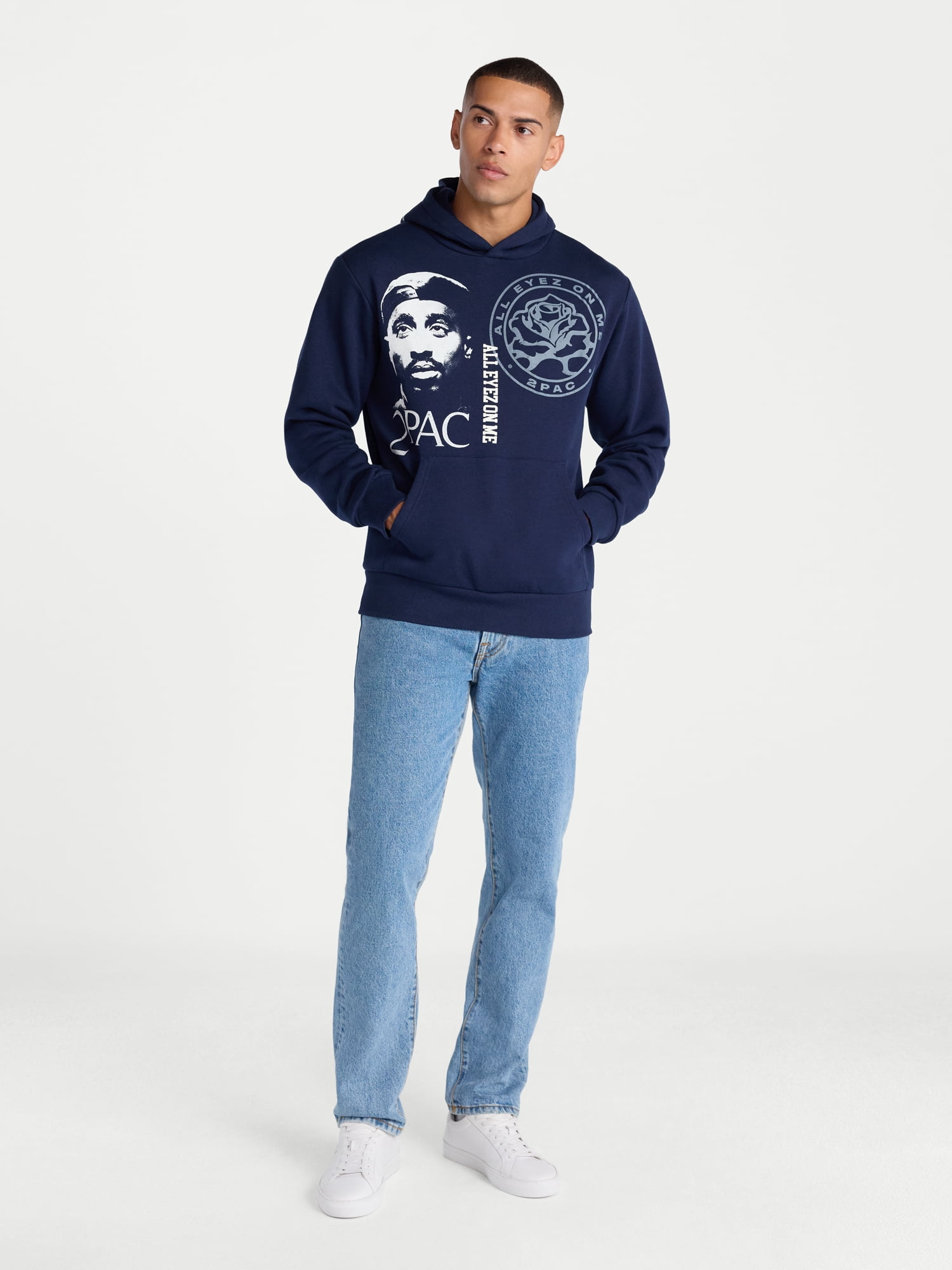 Tupac Men's and Big Men's Graphic Hoodie Sweatshirt, Sizes XS-5XL