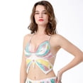 thumbnail image 4 of Top Corto De Mariposa Con Lentejuelas, Ropa De Danza Tribal Para Danza Del Vientre, Tops Con Sujetador Para Discoteca, Color , 3x, 4 of 8