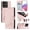 Pink, variant on Flip case for GANGXUN BLU View 5 Wallet Case with Kickstand, Card Slots, RFID Block, Cat Design